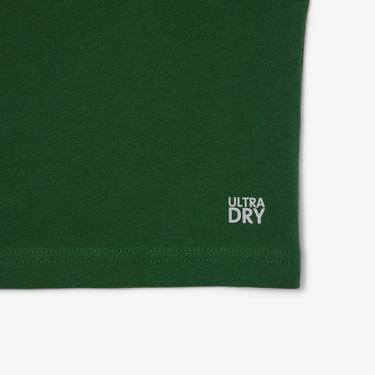 Lacoste Erkek Çocuk Bisiklet Yaka Baskılı Yeşil T-Shirt