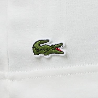  Lacoste Erkek Bisiklet Yaka Baskılı Beyaz T-Shirt