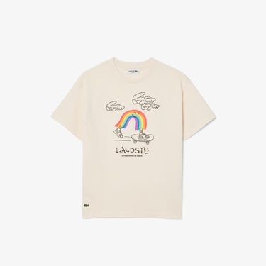  Çocuk Bisiklet Yaka Desenli Krem T-Shirt