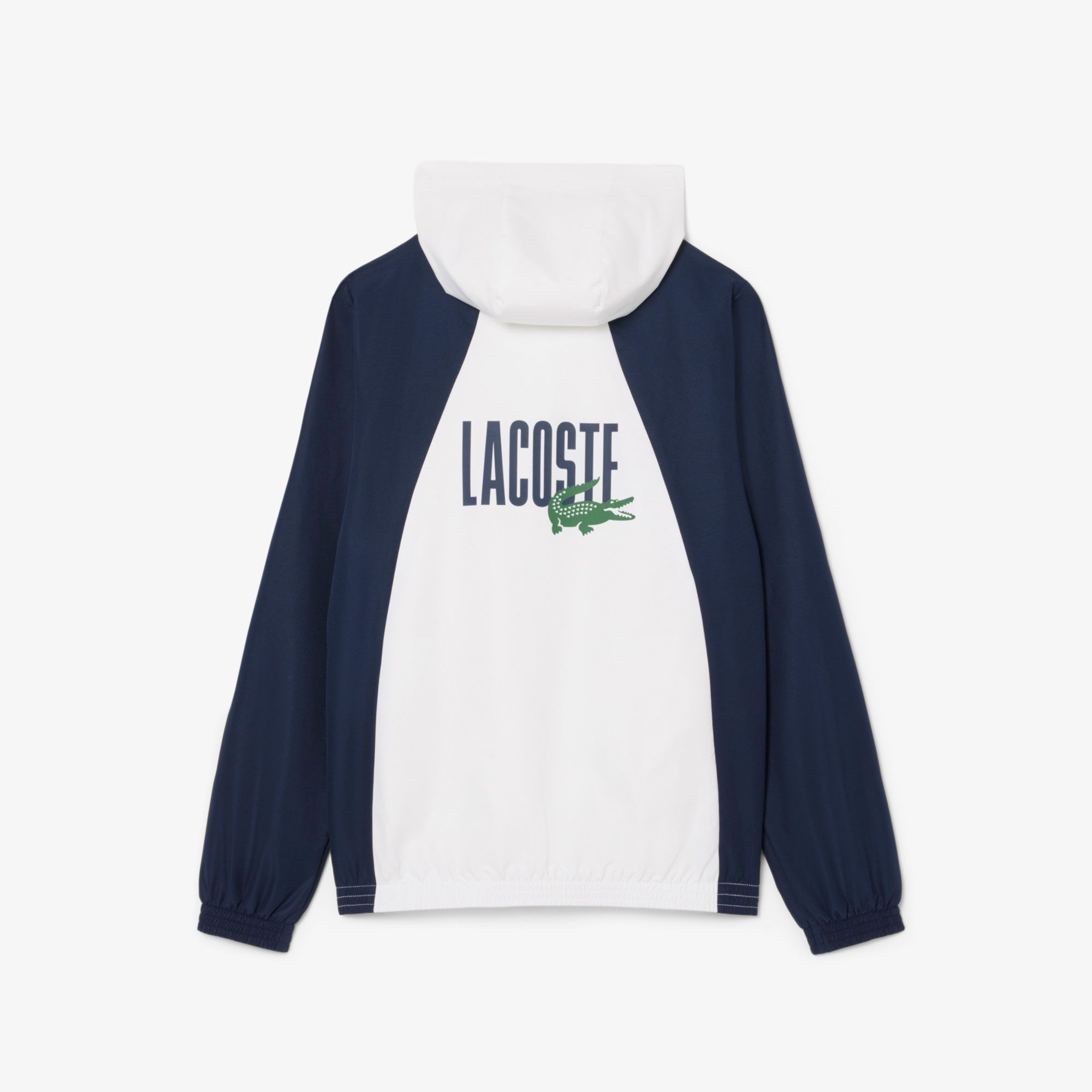 Lacoste Erkek Regular Fit Kapüşonlu Renk Bloklu Beyaz Eşofman Takımı