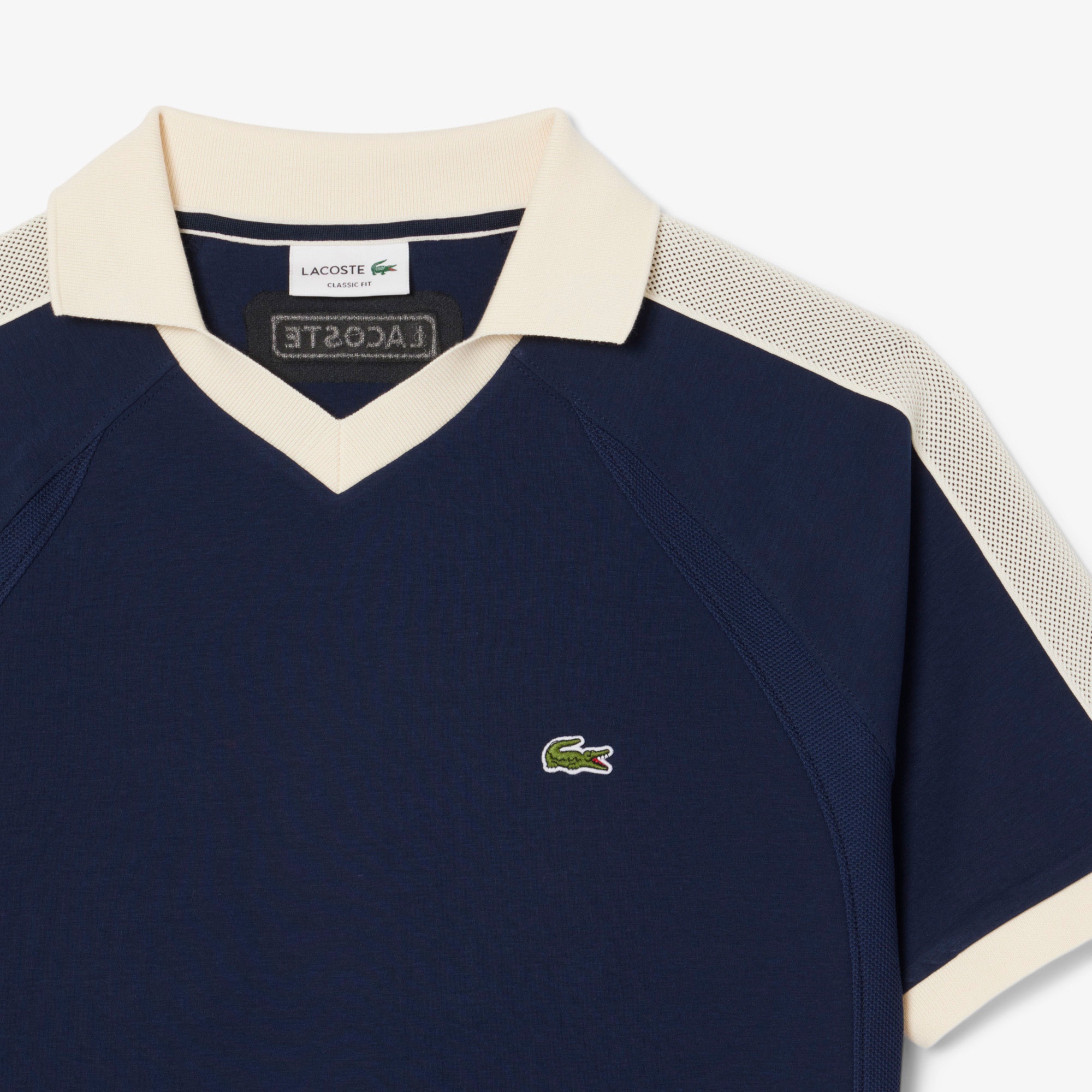 Lacoste Erkek Classic Fit Renk Bloklu Lacivert Polo