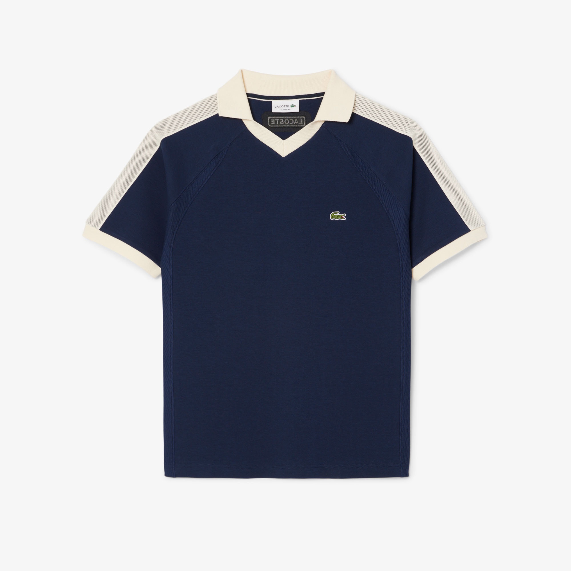 Lacoste Erkek Classic Fit Renk Bloklu Lacivert Polo