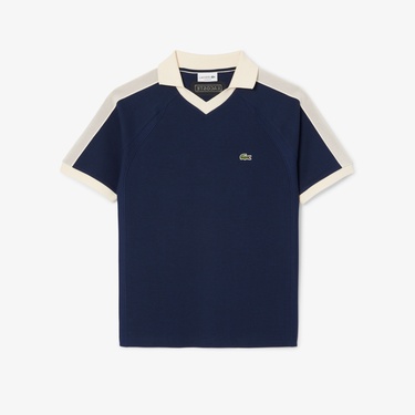  Lacoste Erkek Classic Fit Renk Bloklu Lacivert Polo