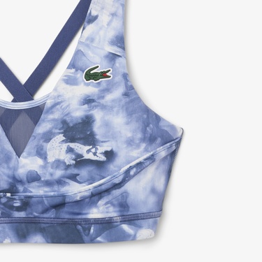  Kadın Desenli Mavi Bra