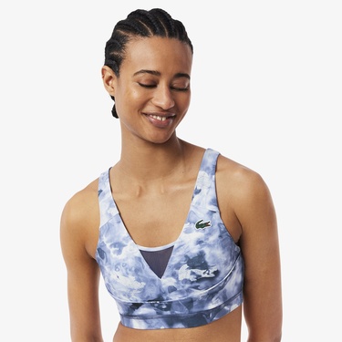  Kadın Desenli Mavi Bra