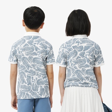  Çocuk Baskılı Mavi Polo