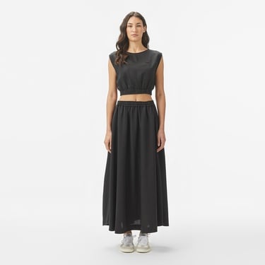  Lacoste Kadın Regular Fit Kolsuz Bisiklet Yaka Siyah Bluz