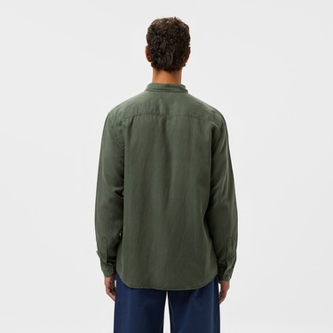  Lacoste Erkek Slim Fit Düğmeli Yaka Haki Gömlek