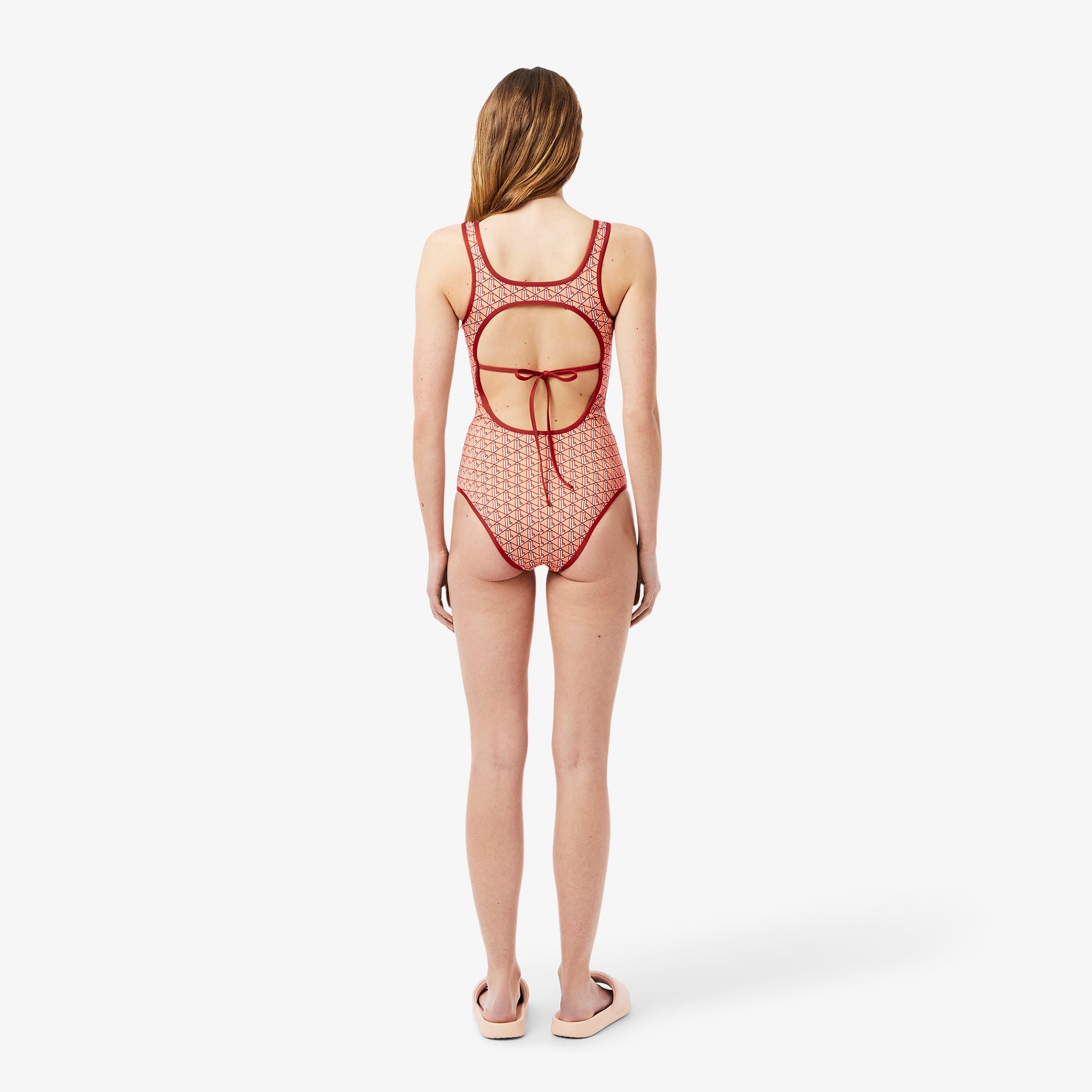 Lacoste Classic Kadın Monogram Kırmızı Mayo