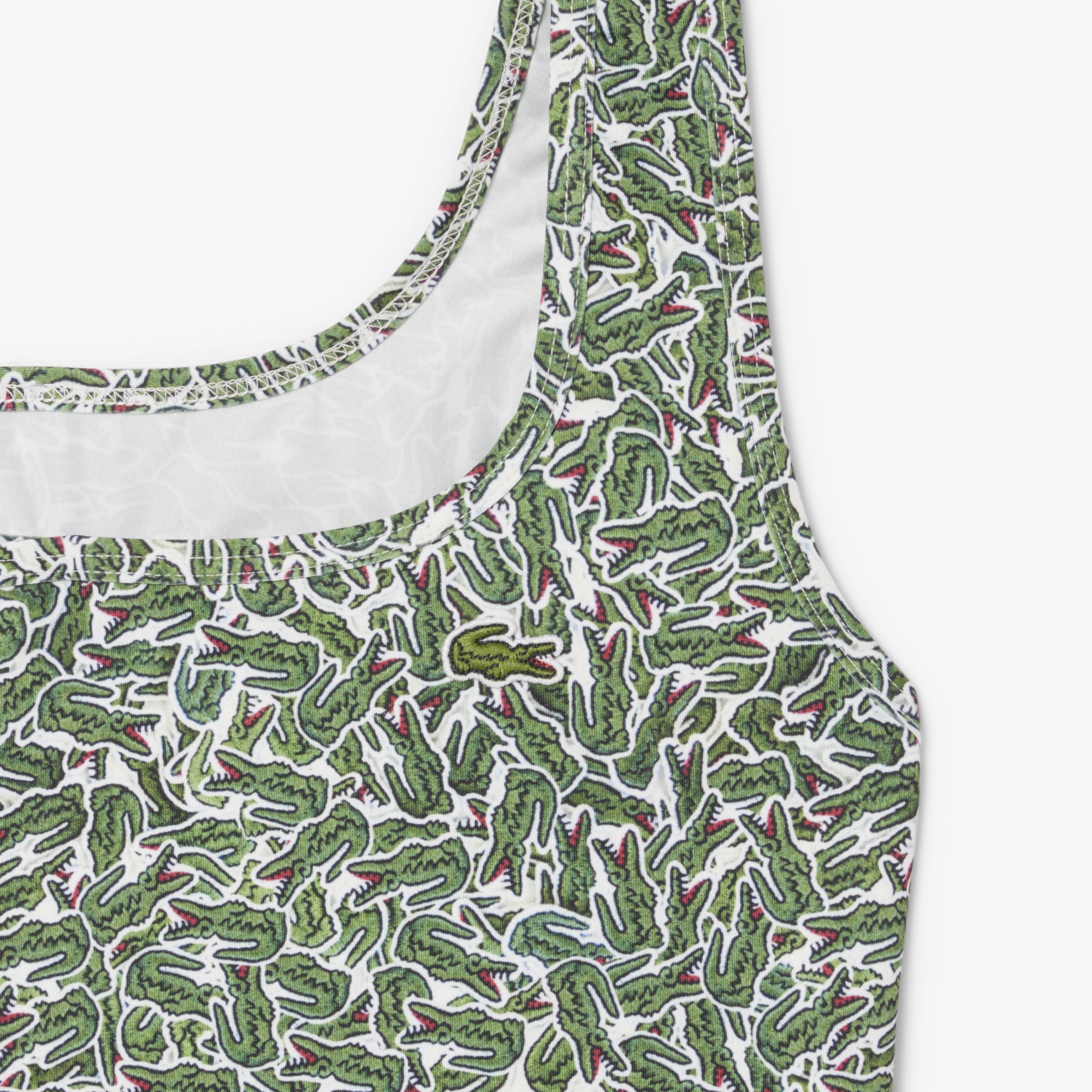 Lacoste Kadın Baskılı Yeşil Mayo