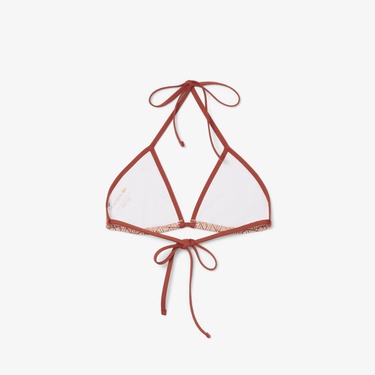  Kadın Monogram Kırmızı Bikini Üstü