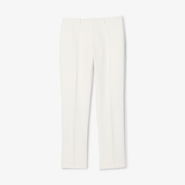  Erkek Regular Fit Keten Beyaz Pantolon