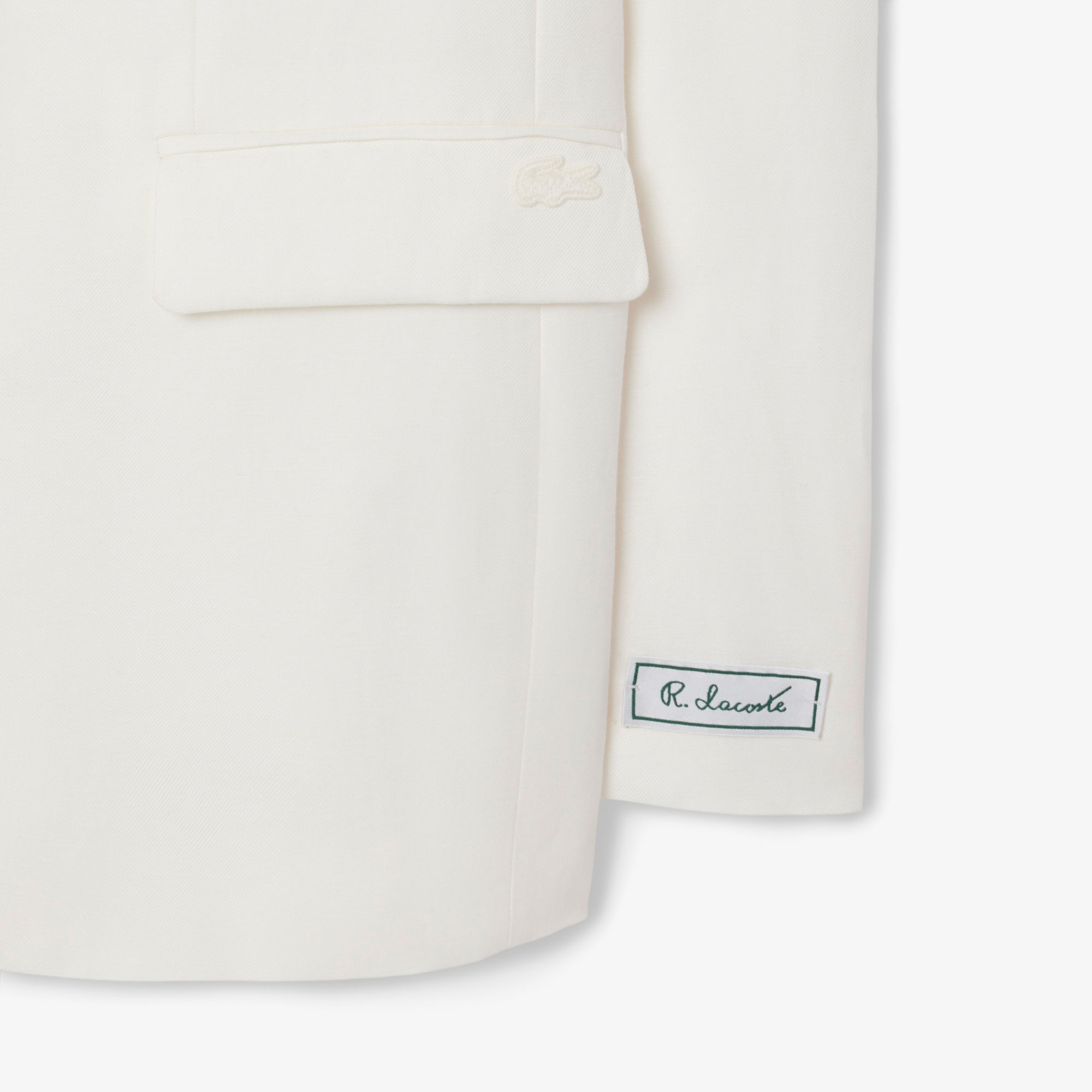 Lacoste Erkek Regular Fit Keten Beyaz Ceket
