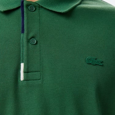  Lacoste Erkek Regular Fit Renk Bloklu Yeşil Polo