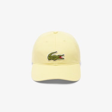  Lacoste Unisex Baskılı Sarı Şapka