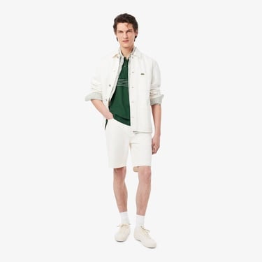  Lacoste Erkek Classic Fit Çizgili Yeşil Polo