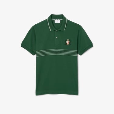  Lacoste Erkek Classic Fit Çizgili Yeşil Polo