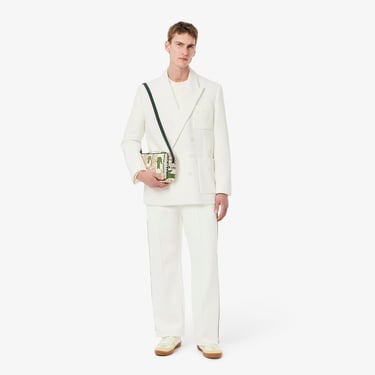  Lacoste Erkek Loose Fit Beyaz Eşofman Altı