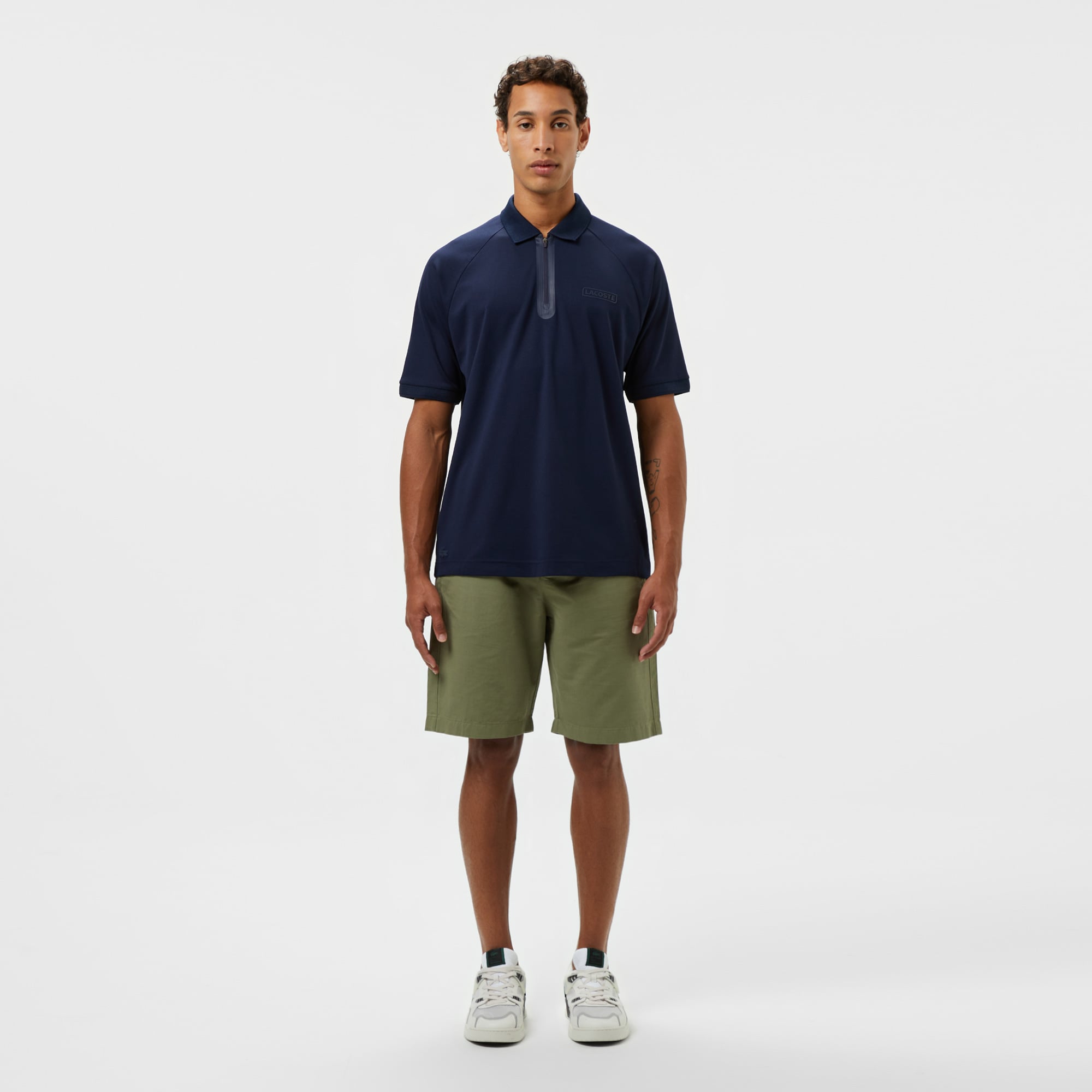  Erkek Relaxed Fit Haki Bermuda Şort