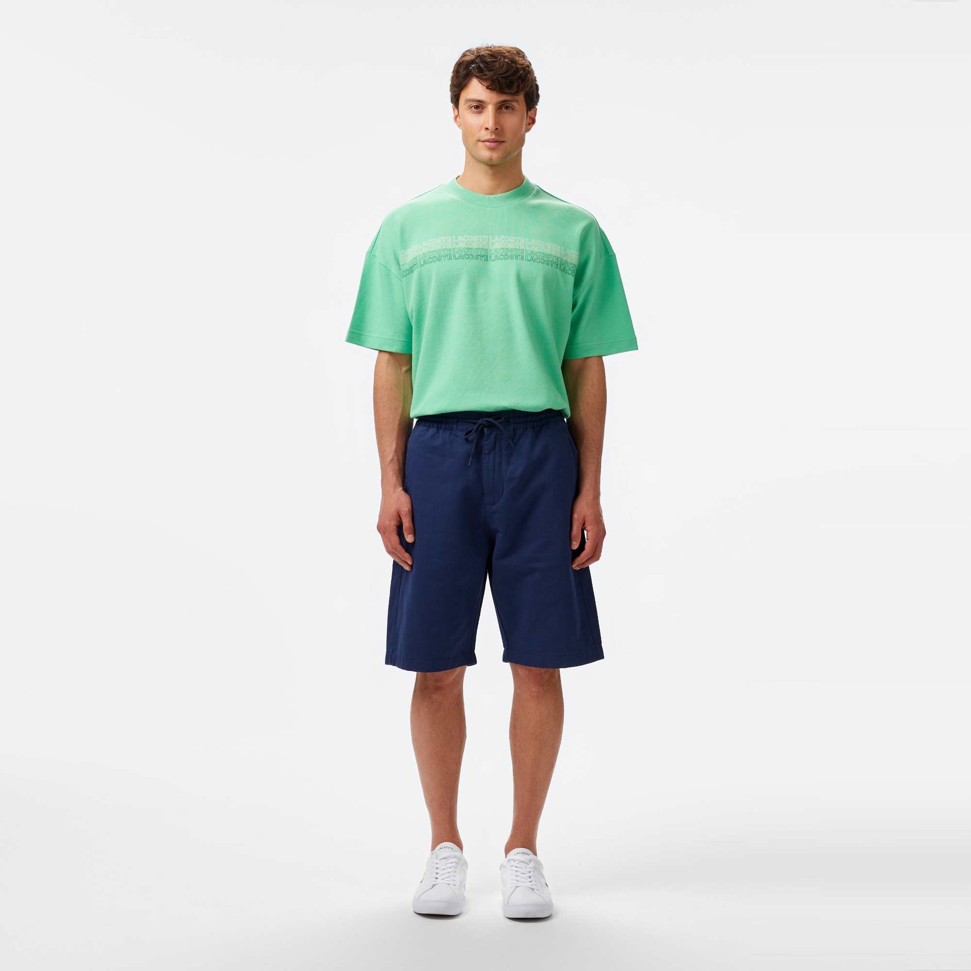 Erkek Relaxed Fit Lacivert Bermuda Şort