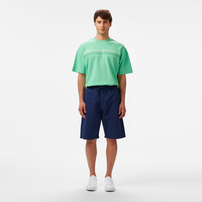  Erkek Relaxed Fit Lacivert Bermuda Şort