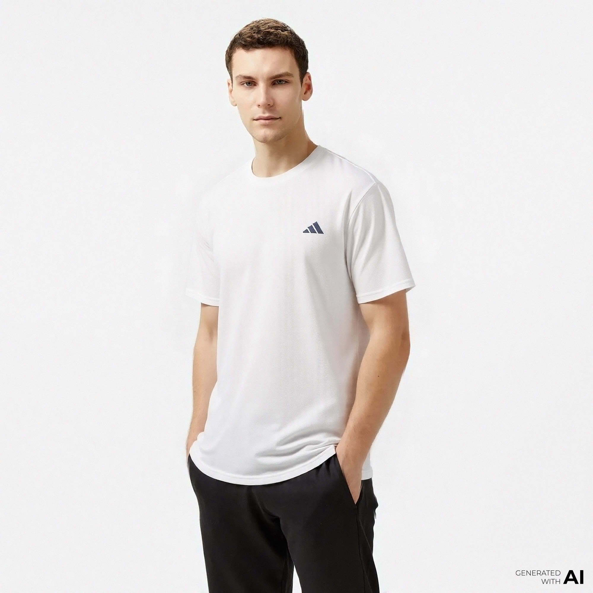 adidas Aeroready Designed 2 Move Erkek Beyaz T-Shirt