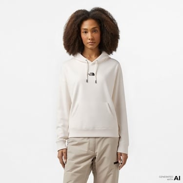  The North Face Essentials Oversize Kadın Beyaz Günlük Sweatshirt