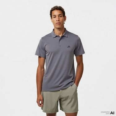  adidas Essentials Erkek Gri Polo