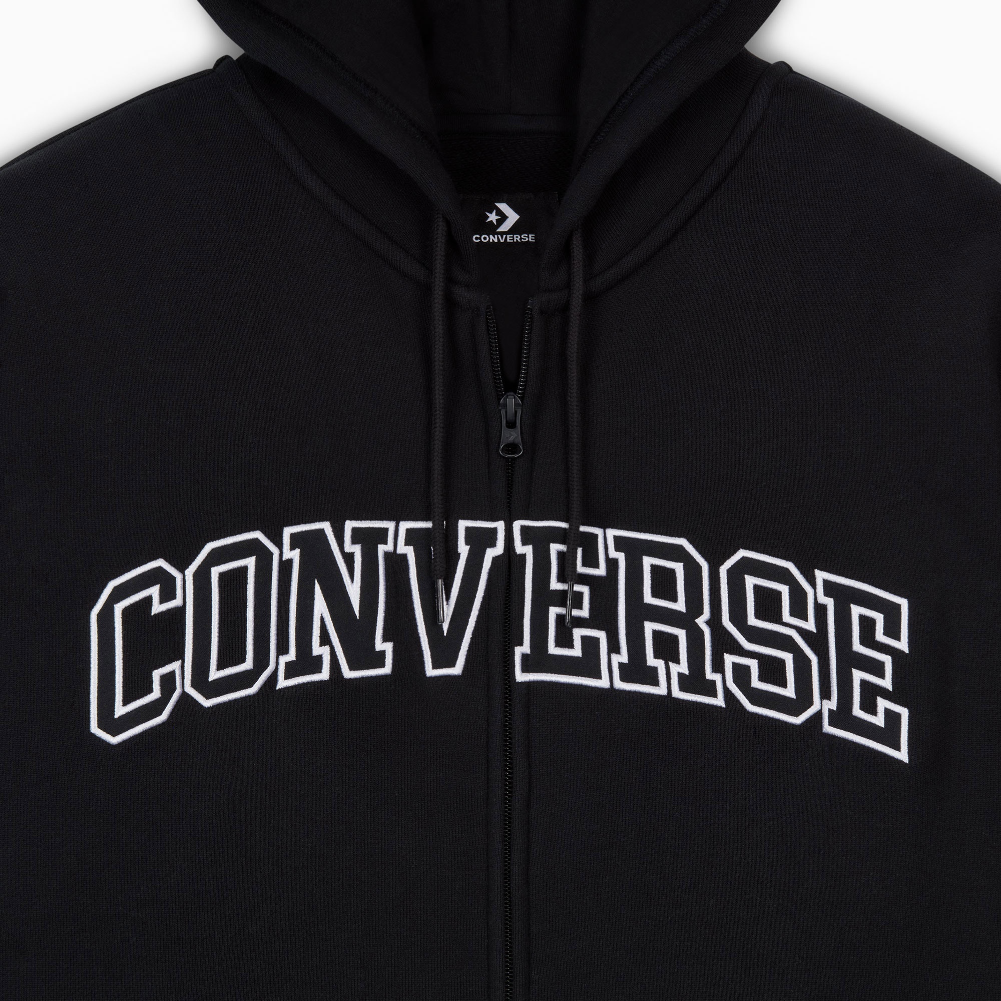 Converse Erkek Fermuarlı Siyah Hoodie