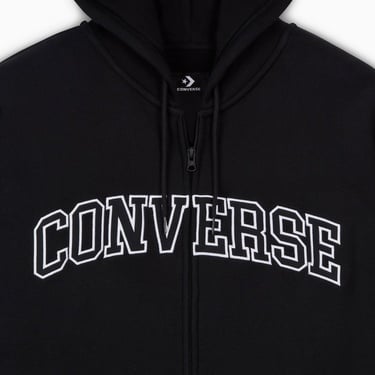  Converse Erkek Fermuarlı Siyah Hoodie