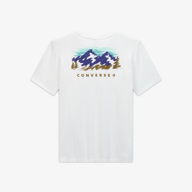  Converse Erkek Grafik Baskılı Beyaz T-Shirt
