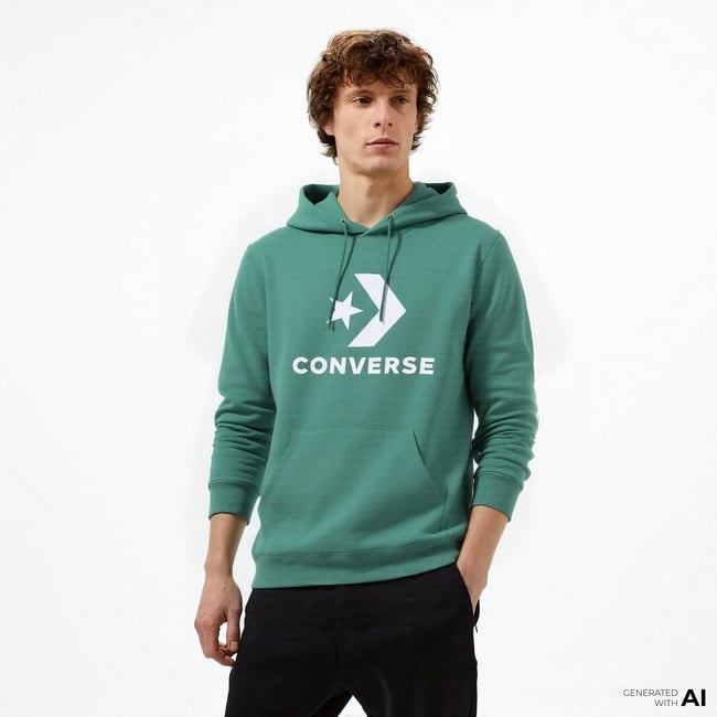  Converse Go To Pullover Unisex Yeşil Hoodie