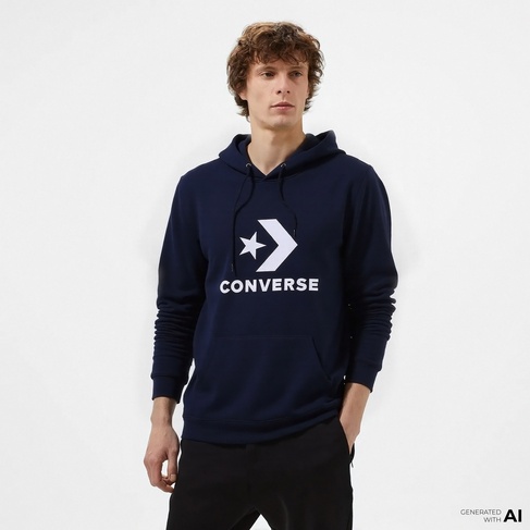  Converse Go To Pullover Unisex Siyah Hoodie