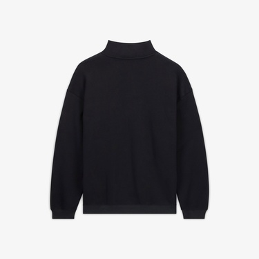  Converse Erkek Loose Fit Yarım Fermuarlı Siyah Sweatshirt