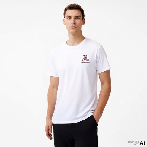  Converse Erkek Grafik Baskılı Beyaz T-Shirt