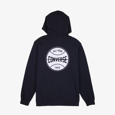  Converse Erkek Grafik Baskılı Siyah Hoodie
