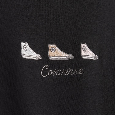  Converse Kadın Siyah T-Shirt