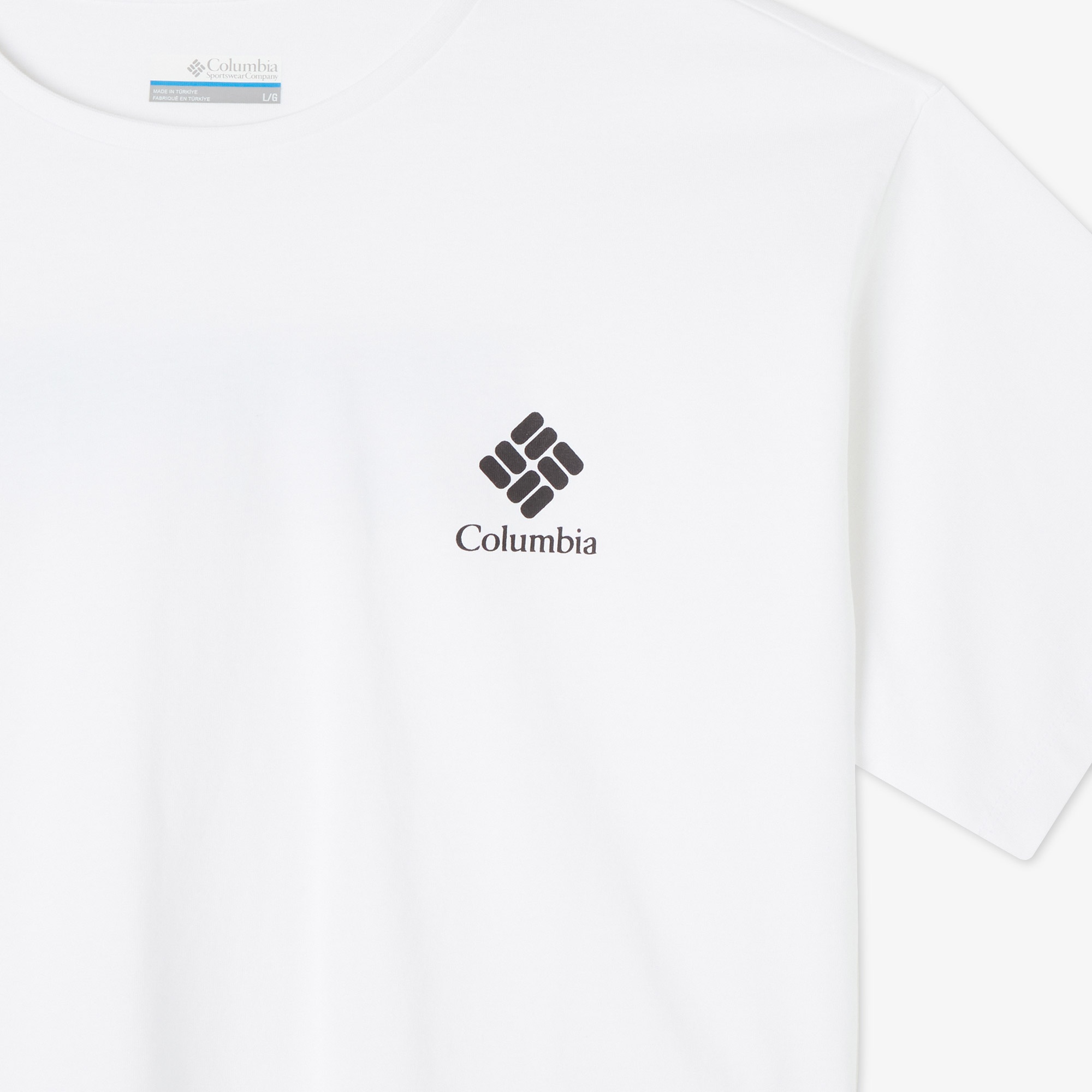 Columbia Framed Halftone Logo Kadın Beyaz T-Shirt