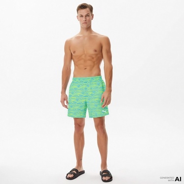  Puma Formstrip Erkek Sarı Deniz Şortu