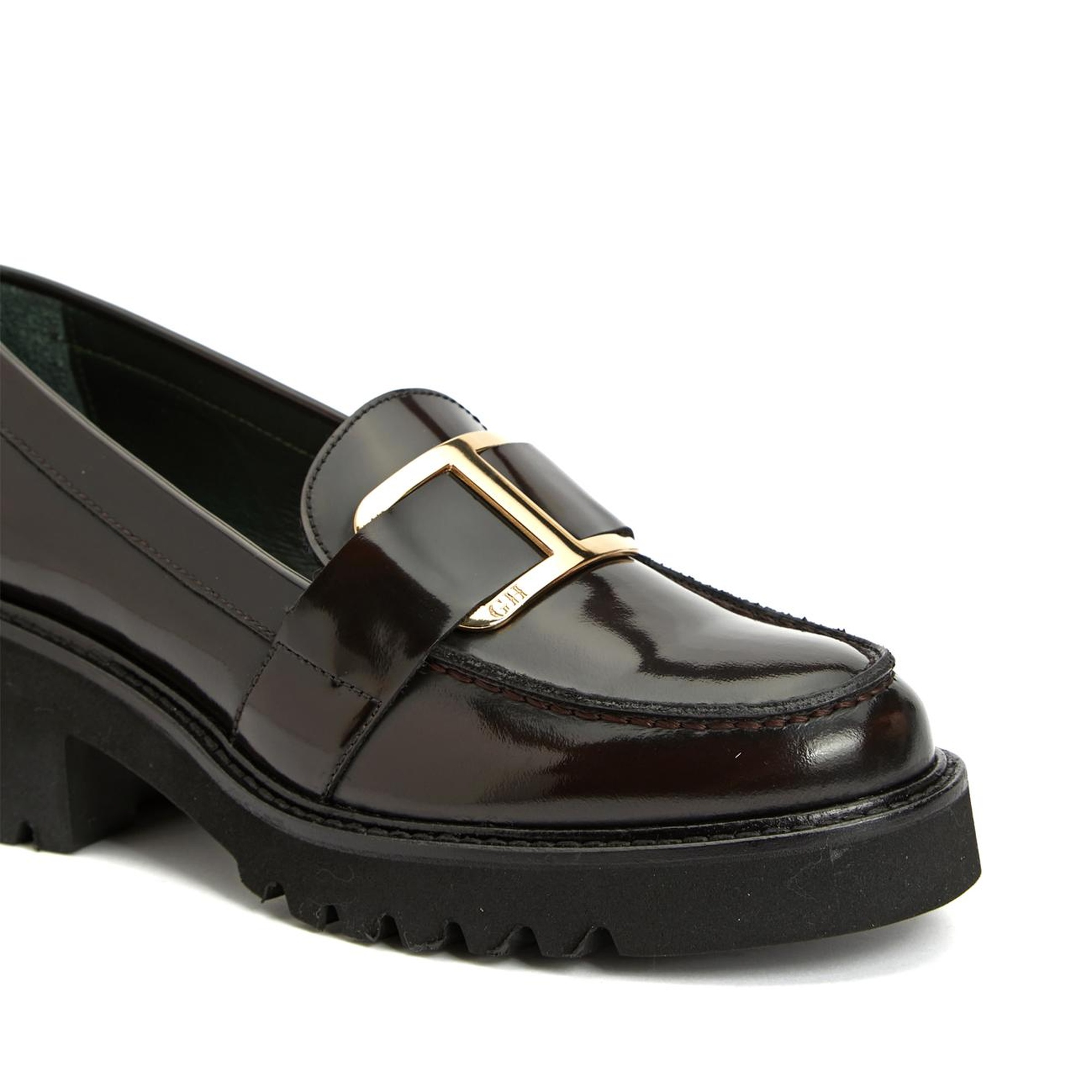 George Hogg Icons Kadın Kahverengi Tokalı Deri Loafer