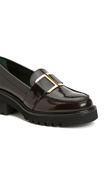  George Hogg Icons Kadın Kahverengi Tokalı Deri Loafer