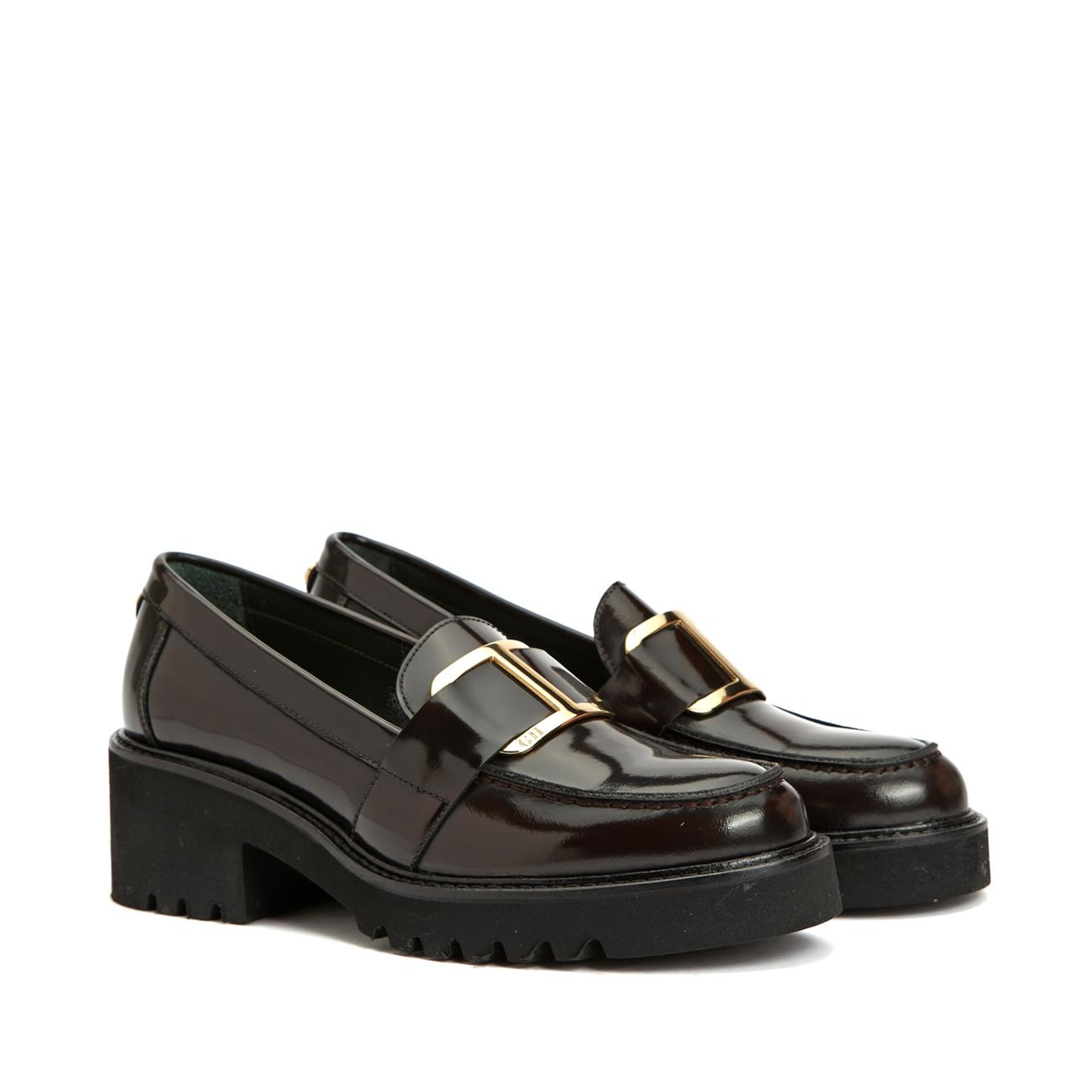 George Hogg Icons Kadın Kahverengi Tokalı Deri Loafer