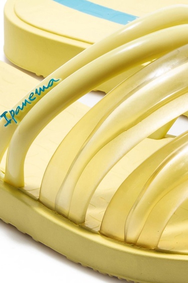  Puffer Tiras Kadın Terlik Sarı 35/42