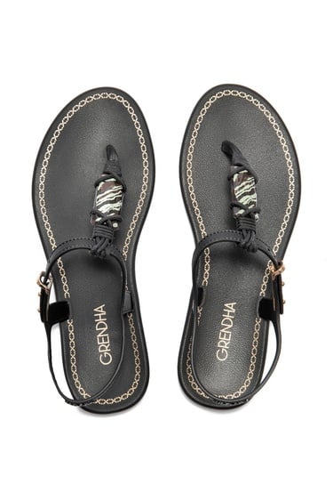  Cacau Rustica Kadın Parmak Arası Sandalet Siyah 35/40