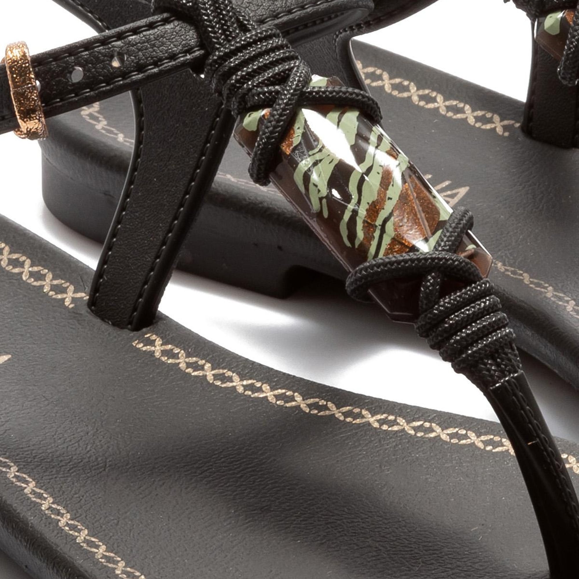 Cacau Rustica Kadın Parmak Arası Sandalet Siyah 35/40