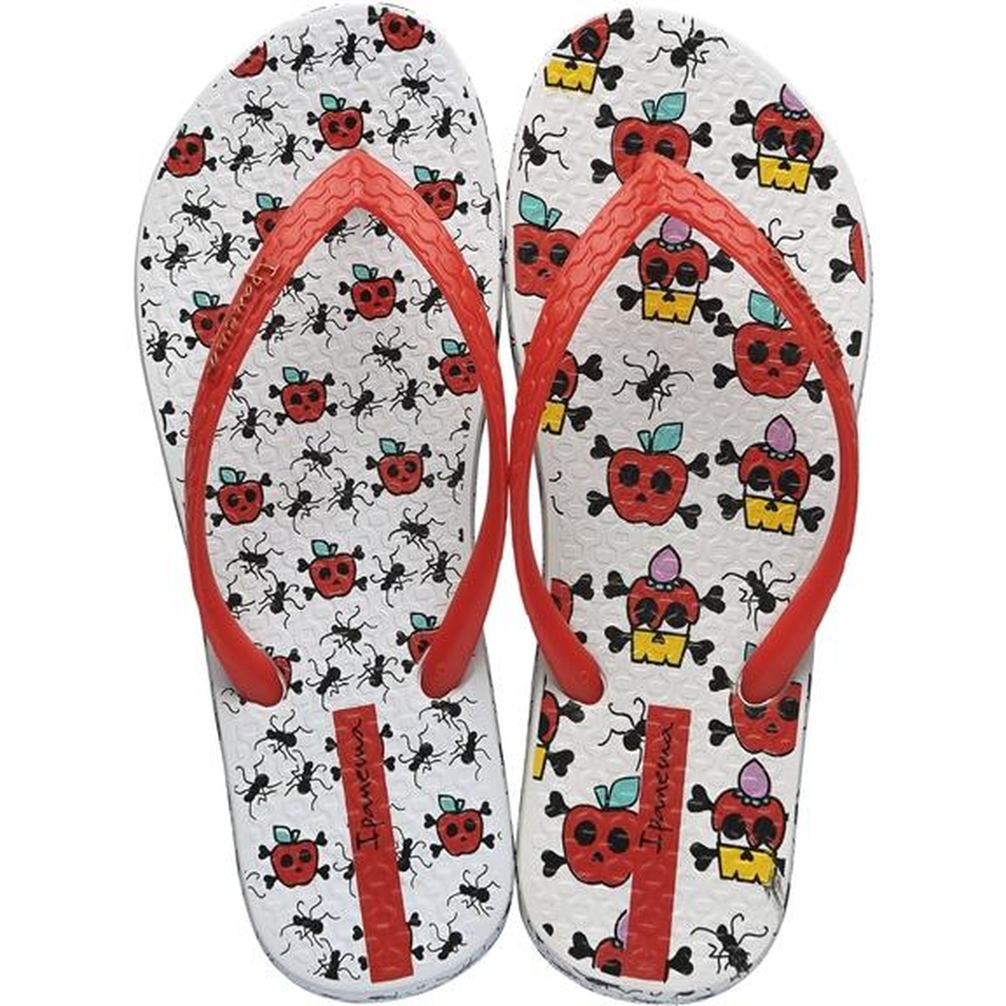 Unique II Çocuk Parmak Arası Terlik Beyaz Kırmızı 25/36