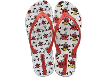  Unique II Çocuk Parmak Arası Terlik Beyaz Kırmızı 25/36