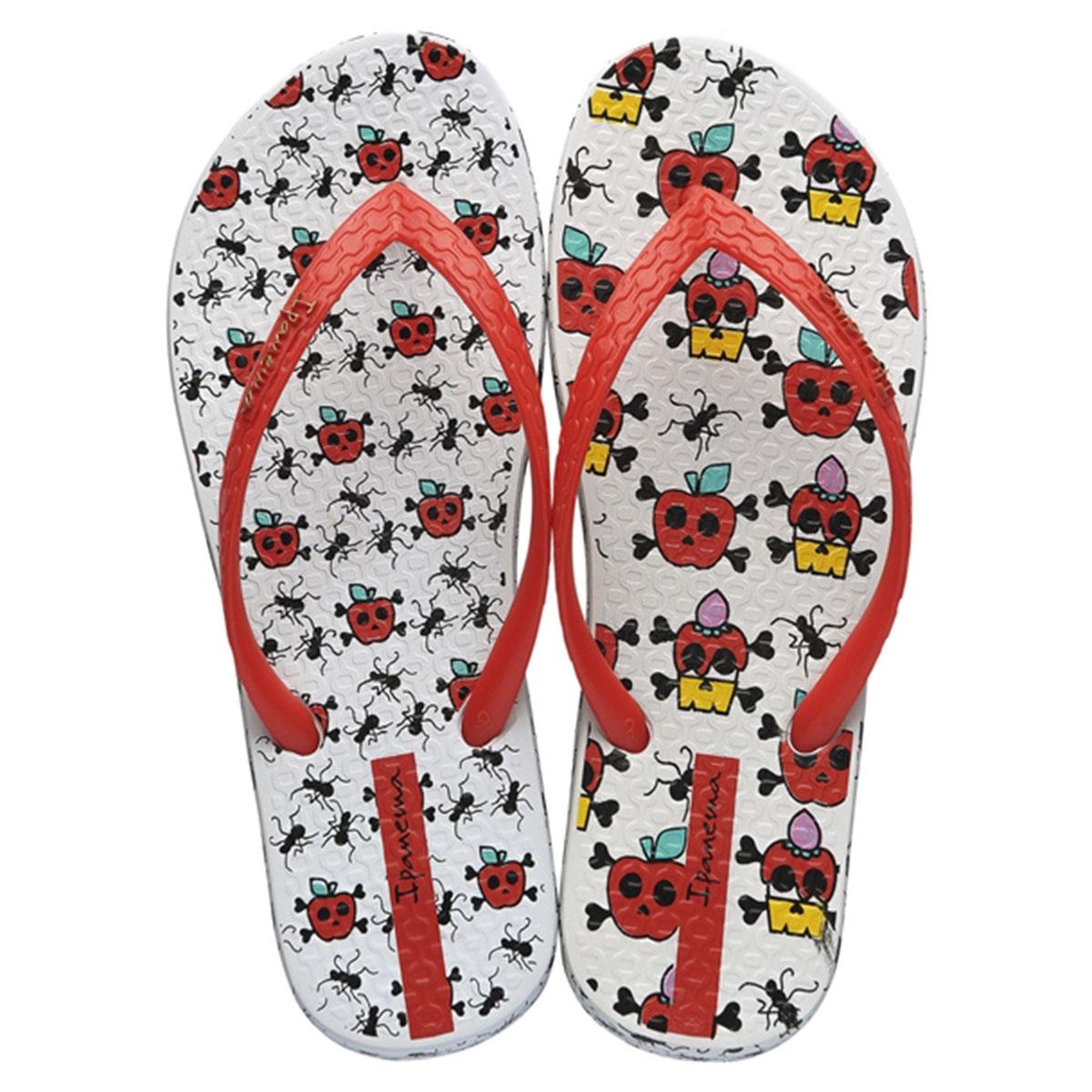 Unique II Çocuk Parmak Arası Terlik Beyaz Kırmızı 25/36