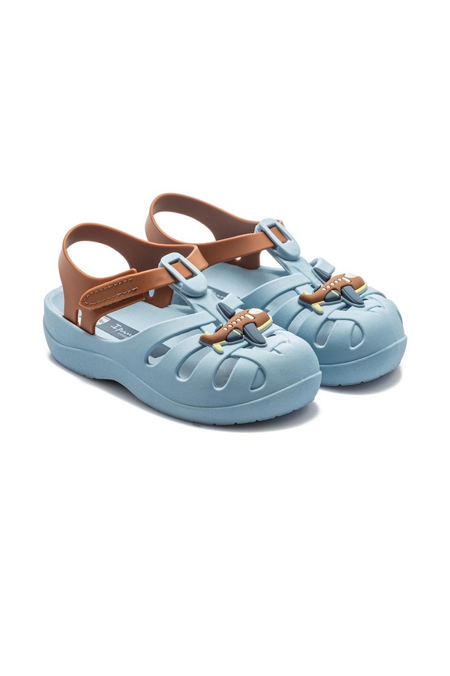  Summer Çocuk Sandalet Açık Mavi-Kahve 19/29