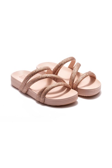  Glitter Tam Ad Kadın Terlik Pudra 35/42